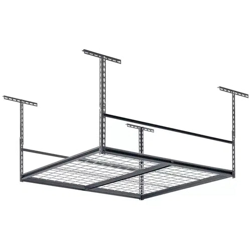Muscle Rack 47"Wx47"Dx28"H Overhead Garage Storage Ceiling Rack Silver
