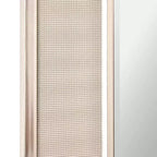 Specchio da bagno e da parete di design da 18"x24" in nichel spazzolato
