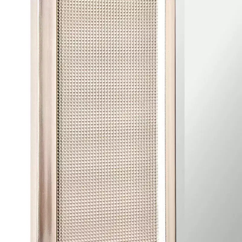 Specchio da bagno e da parete di design da 18"x24" in nichel spazzolato