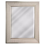 Specchio da bagno e da parete di design da 18"x24" in nichel spazzolato