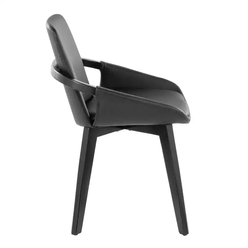 Sedia Cosmo bambù nero/PU nero