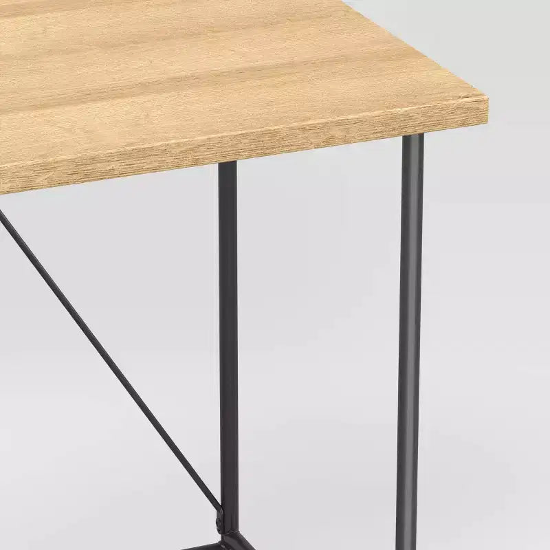 Scrivania in Legno e Metallo con Scaffali Naturale ™