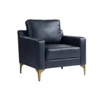 Sedia Fuller in similpelle vegana blu navy