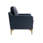 Sedia Fuller in similpelle vegana blu navy
