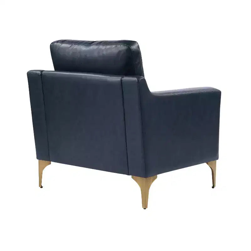 Sedia Fuller in similpelle vegana blu navy