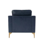 Sedia Fuller in similpelle vegana blu navy