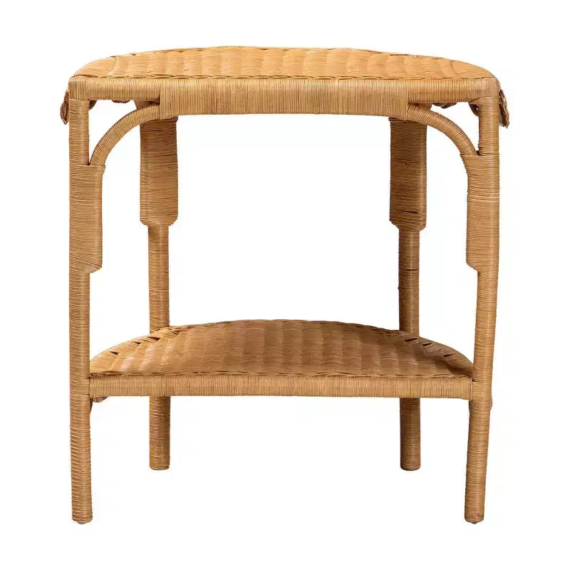 bali e pari Tavolo Consolle in Rattan Scallop Costa Paisley Chiaro ey