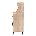 Baxton Studio Pavone Wood Kitchen Cabinet Oak Brown/Black
