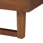 Letto a piattaforma King Roald in tessuto e legno, grigio/noce marrone