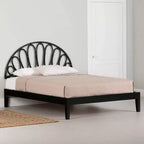 Letto e testiera Queen Hoya Neri 82,5" H