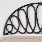 Letto e testiera Queen Hoya Neri 82,5" H