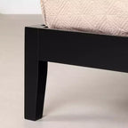 Letto e testiera Queen Hoya Neri 82,5" H