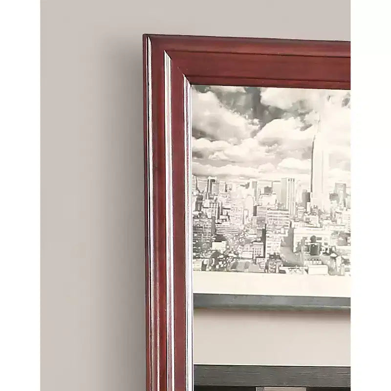 Specchio da comò classico con cornice in legno, 38" x 38"