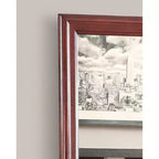 Specchio da comò classico con cornice in legno, 38" x 38"