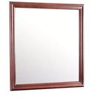 Specchio da comò classico con cornice in legno, 38" x 38"