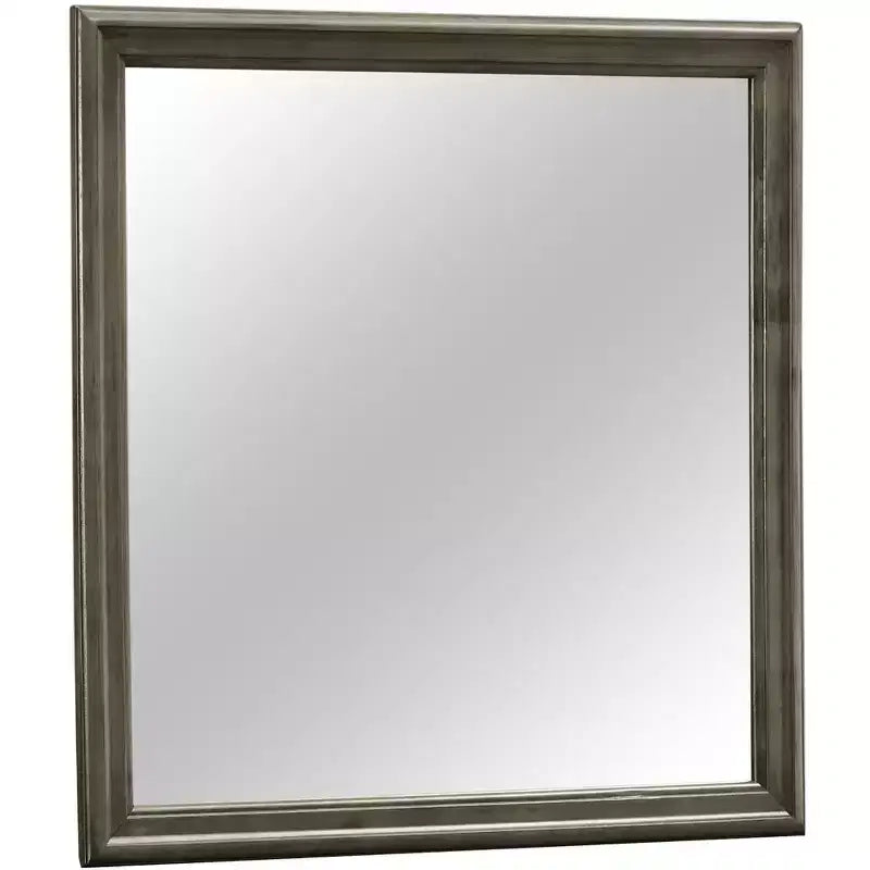 Specchio da comò classico con cornice in legno, 38" x 38"