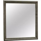 Specchio da comò classico con cornice in legno, 38" x 38"
