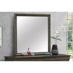 Specchio da comò classico con cornice in legno, 38" x 38"