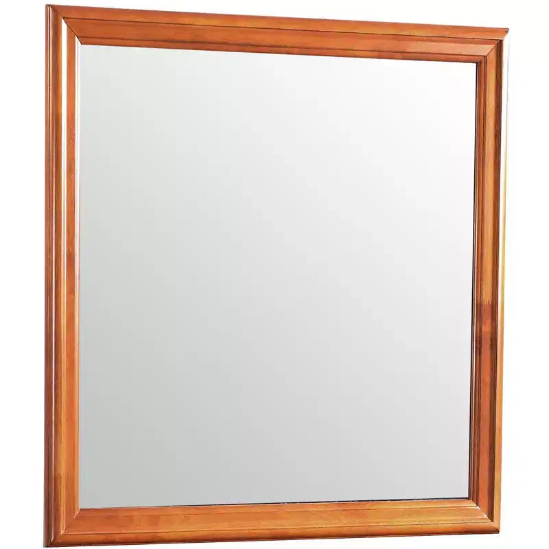 Specchio da comò classico con cornice in legno, 38" x 38"