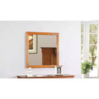 Specchio da comò classico con cornice in legno, 38" x 38"