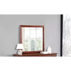 Specchio da comò classico con cornice in legno, 38" x 38"
