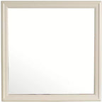Passion Furniture 38 in. x 38 in. Classic Square Wood Framed Dresser Mirror