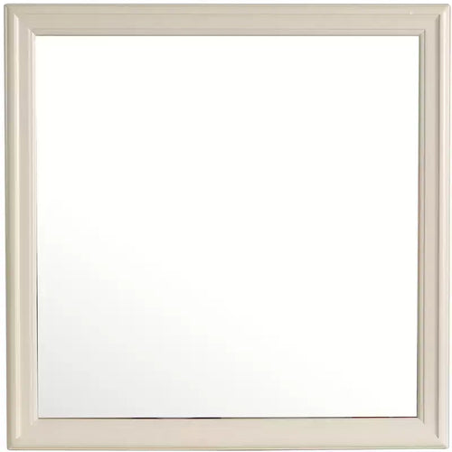 Passion Furniture 38 in. x 38 in. Classic Square Wood Framed Dresser Mirror