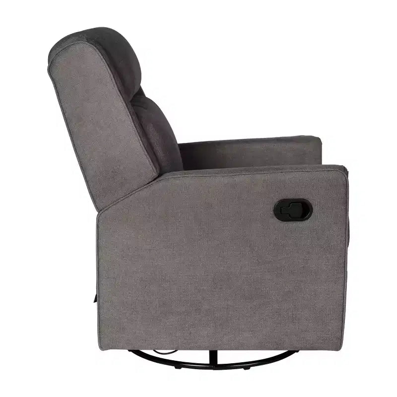 Poltrona Reclinabile Girevole a 360 Gradi Manuale Cash, Perfetta per Soggiorno, Camera da Letto o Cameretta
