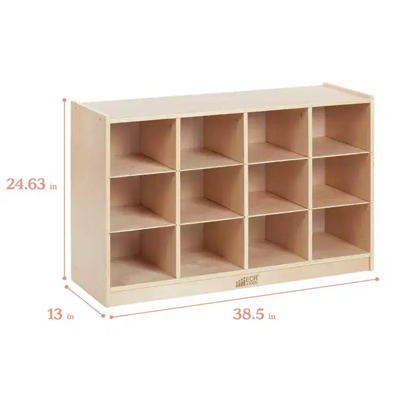 Mobile con 12 Scomparti a Vaschetta, 3x4, Arredo per Aula