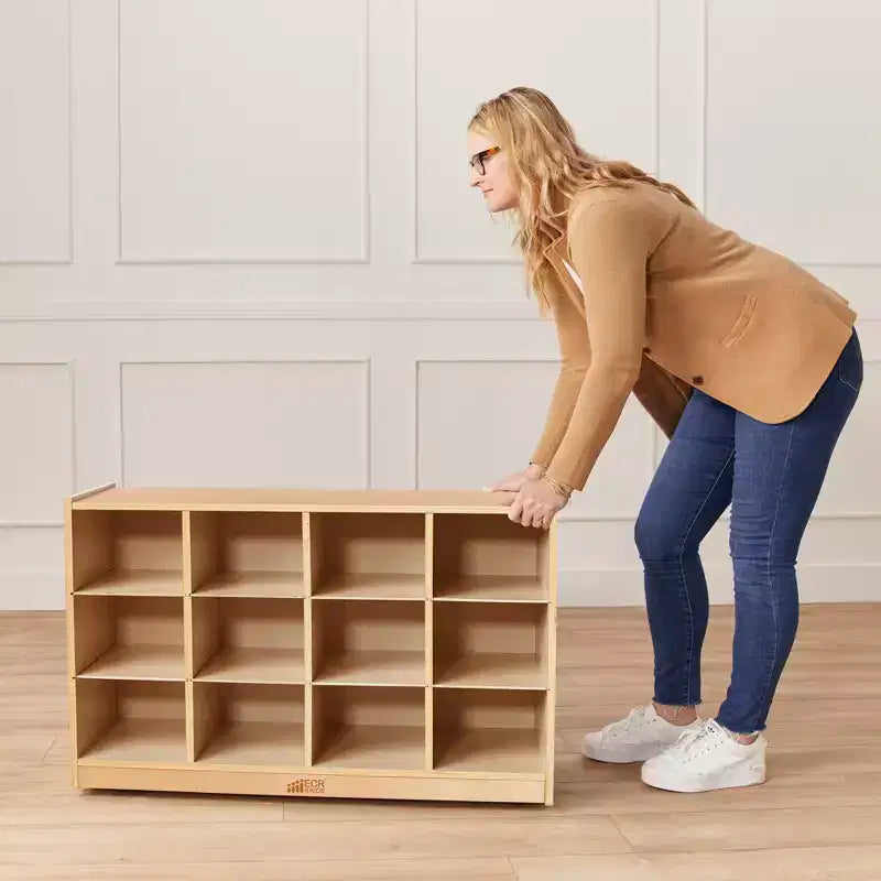 Mobile con 12 Scomparti a Vaschetta, 3x4, Arredo per Aula