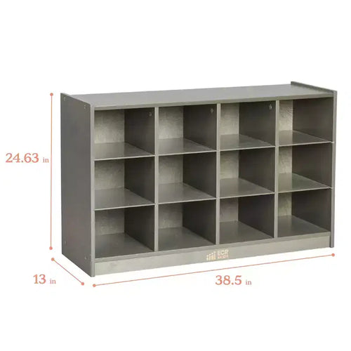 Mobile con 12 Scomparti a Vaschetta, 3x4, Arredo per Aula