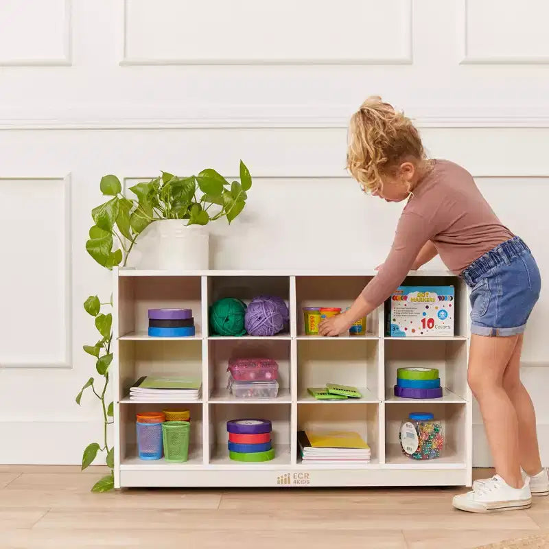 Mobile con 12 Scomparti a Vaschetta, 3x4, Arredo per Aula