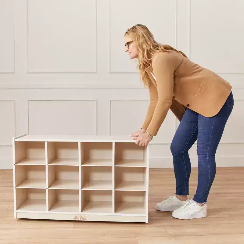 Mobile con 12 Scomparti a Vaschetta, 3x4, Arredo per Aula