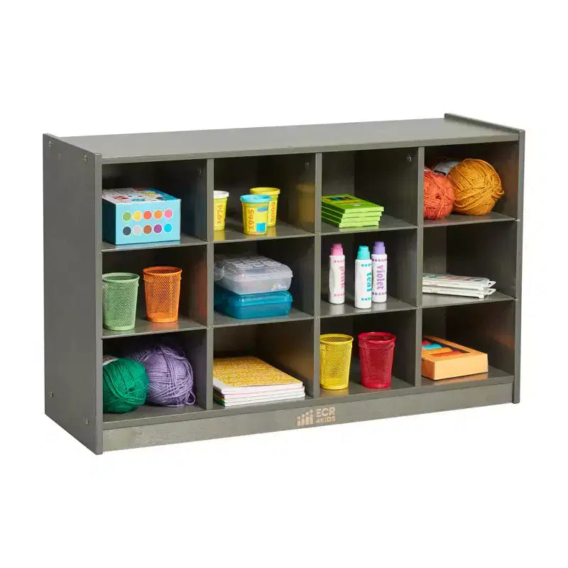 Mobile con 12 Scomparti a Vaschetta, 3x4, Arredo per Aula