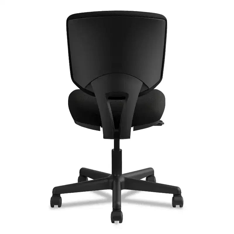 Sedia operativa in pelle serie Volt supporta fino a 113 kg, altezza seduta da 45,72 a 56,52 cm, nera