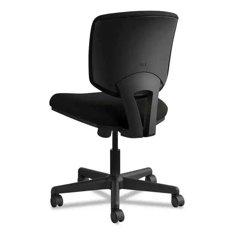 Sedia operativa in pelle serie Volt supporta fino a 113 kg, altezza seduta da 45,72 a 56,52 cm, nera