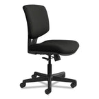Sedia operativa in pelle serie Volt supporta fino a 113 kg, altezza seduta da 45,72 a 56,52 cm, nera