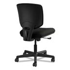 Sedia operativa in pelle serie Volt supporta fino a 113 kg, altezza seduta da 45,72 a 56,52 cm, nera