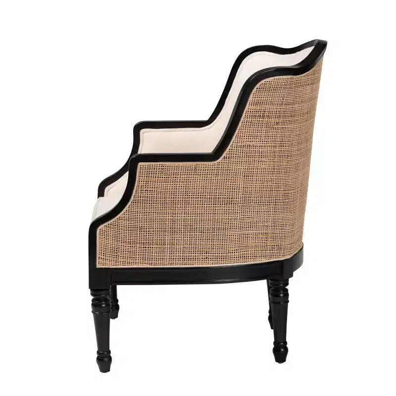 Poltrona d'Appoggio Bali & Pari Elizette in Tessuto e Legno