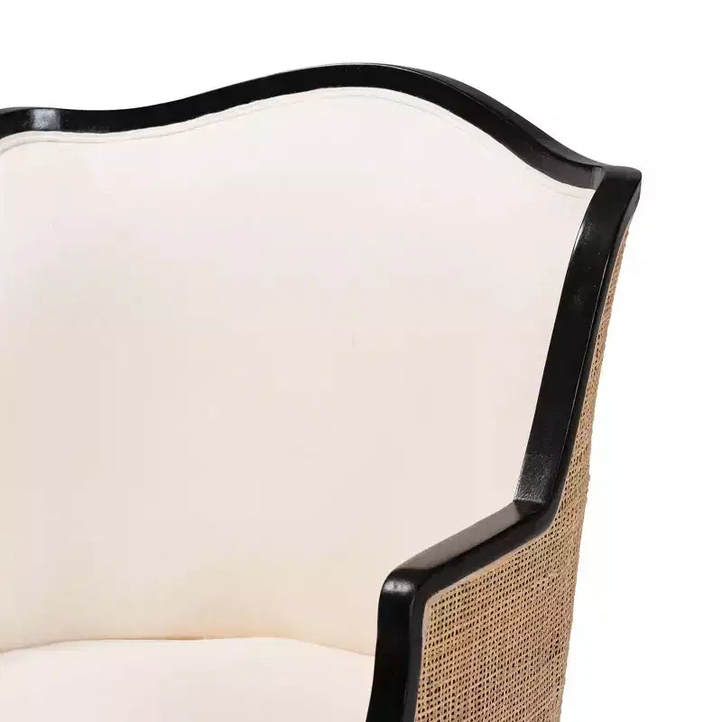 Poltrona d'Appoggio Bali & Pari Elizette in Tessuto e Legno