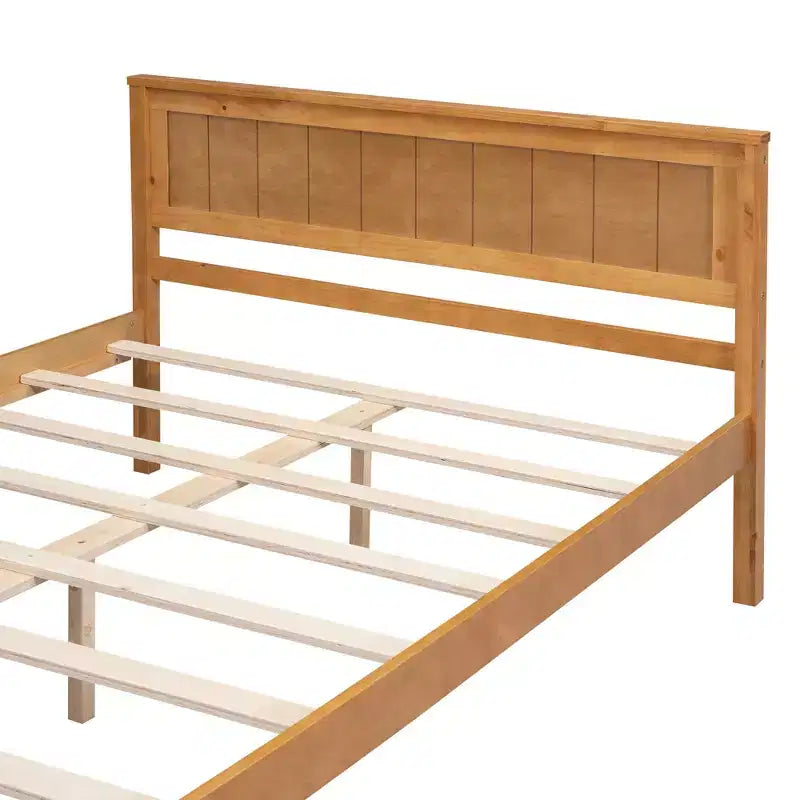 Struttura letto in legno Queen/Full/Twin con testiera 4W