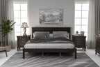 Struttura letto in legno Queen/Full/Twin con testiera 4W