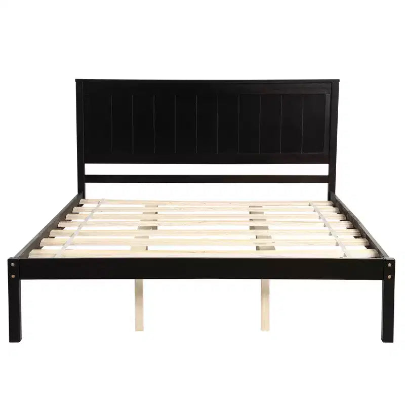 Struttura letto in legno Queen/Full/Twin con testiera 4W
