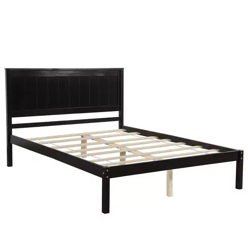 Struttura letto in legno Queen/Full/Twin con testiera 4W