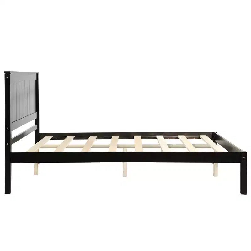 Struttura letto in legno Queen/Full/Twin con testiera 4W