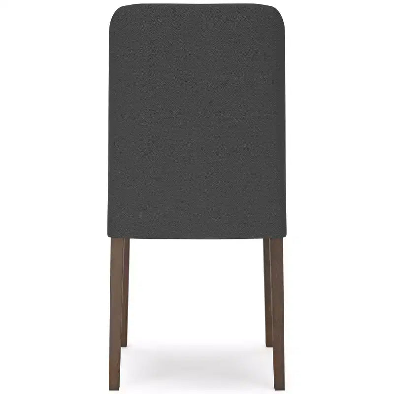 Sedia imbottita Lyncott per sala da pranzo moderna con cuscino in schiuma, grigio scuro e marrone