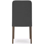 Sedia imbottita Lyncott per sala da pranzo moderna con cuscino in schiuma, grigio scuro e marrone