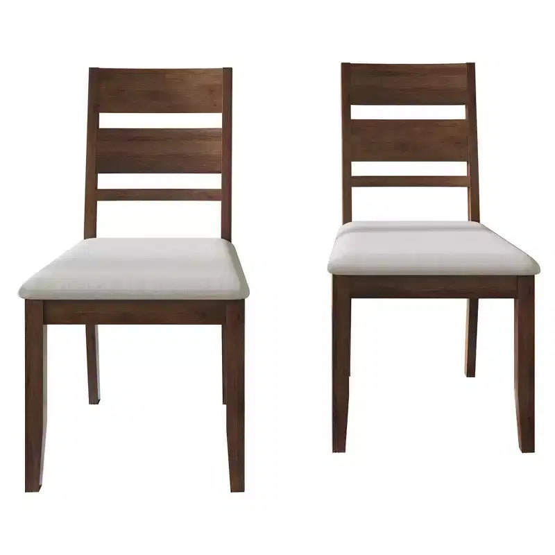 Sedia da pranzo in legno con rivestimento grigio caldo ( )