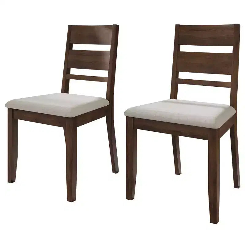Sedia da pranzo in legno con rivestimento grigio caldo ( )