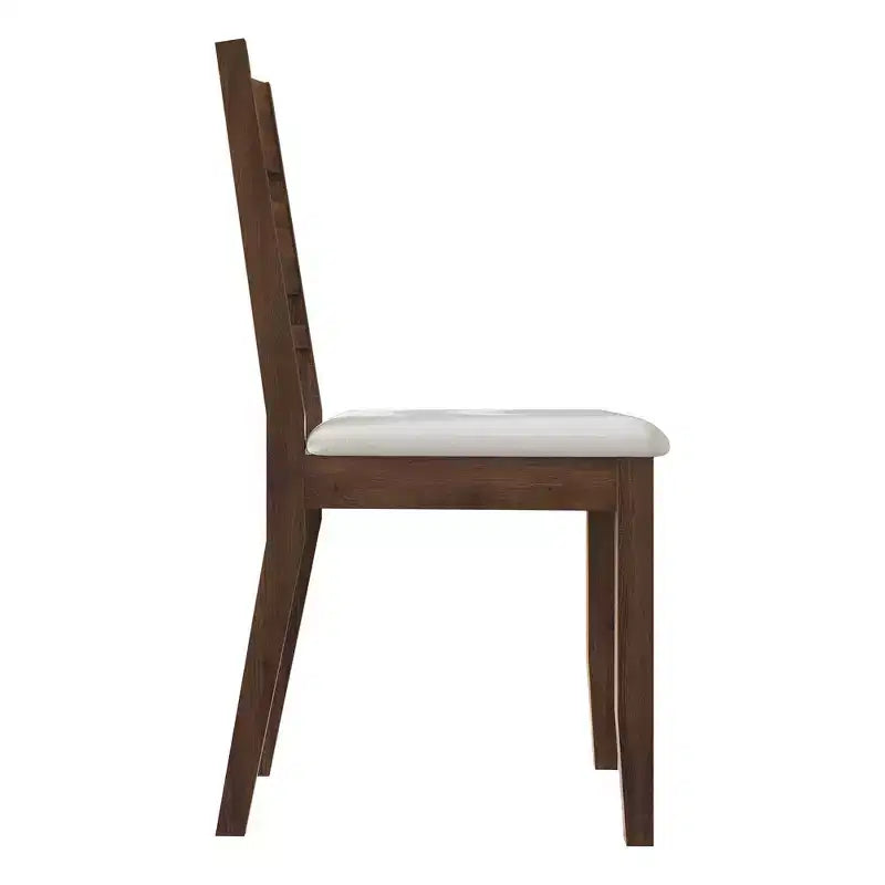 Sedia da pranzo in legno con rivestimento grigio caldo ( )